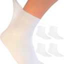 Mens Diabetic Ankle Socks Size 13-15 XL, Non-Binding, Thin, Cotton, 4 Pairs White Loose Fit Socks Men Ankle