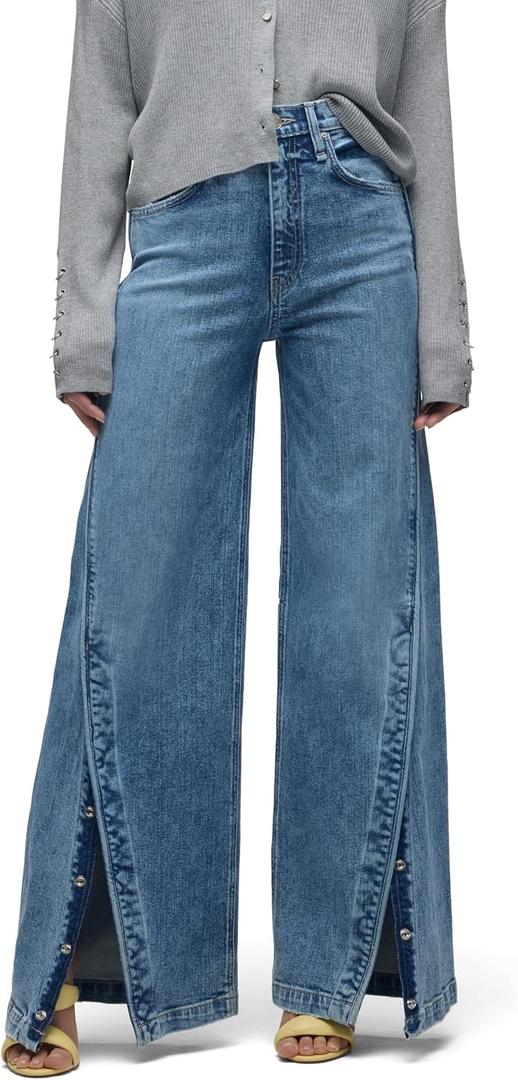 Hudson Women's James High Rise Wide Leg Jean (27, Primetime)