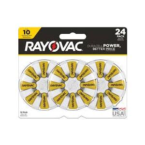 RAYOVAC 10CR-24 HEARING AID BATTERY 24PK