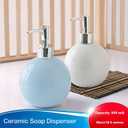 18 Oz Ceramic Soap Dispenser with Rust Proof Pump,Ball Shaped Decorative Modern Minimalist Refillable Hand Lotion Pump Bottle,Hand Soap Dish Soap Dispenser for Kitchen Bathroom (Color 10)