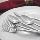Alata Cube 65-Piece Forged Stainless Steel Flatware Set Cutlery Set with Utensil-Serving Set, Silverware Set Service for 12, Mirror Finish, Dishwasher Safe