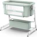 NeoBorn 4-in-1 Baby Bassinet, Rocking Bedside Bassinet, Green
Sturdy Wide Base, 7 Height Adjustments, with Comfy Mattress, Waterproof Sheet & Wheels for Newborns