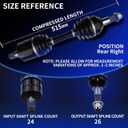 2PCS Rear Right CV Axle Shaft Assembly, Premium CV Joint