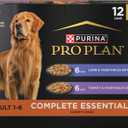 Purina Pro Plan Complete Essentials Wet Dog Food, Lamb and Vegetables and Turkey and Vegetables in Gravy Variety Pack - (Pack of 12) 13 oz. Cans (EXP 03/31/28)