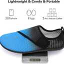 Lisdwde Women Men Water Shoes Quick Dry Breathable Aqua Sock Shoe for Summer Pool Swimming Beach Diving Walking (7.5-8.5 Women/6-7 Men, Blue Grey)