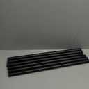GeilSpace 6 Pack 3/4"  24" Pre-Cut Black Metal Pipe, Industrial Steel Fits Standard Three Quarters Inch Black Threaded Pipes and Fittings - Vintage DIY Industrial Shelving (3/4"  24")