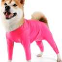 Dog Surgery Suit Female Spay Dog Onesie for Surgery Female Recovery Suit for Dogs Surgical Recovery Suit Male Neuter Dog Anti Shedding Suit Dogs Body Suits After Surgery Pink/Large