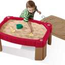 Step2 Naturally Playful Sand Table, Kids Sand Activity Sensory Table, 5 Piece Accessory Kit, Toddler Summer Outdoor Toys, 2+ Years Old