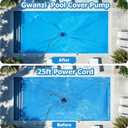 1/2HP Swimming Pool Cover Pump Automatic On/Off 3500GPH Submersible Water Pump with Filter Net 3/4 Check Valve Adapter & 25ft Power Cord 110V Sump Pump for Swimming Pool Hot Tubs Pond Basement