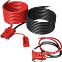 HUATOL 14 FT 2AWG Quick Disconnect Winch Power Cable, 2 Gauge 2 AWG Copper Wiring, Quick Connect and Disconnect Cables Heavy Duty Battery Wiring Kit.