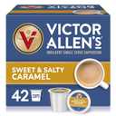 Victor Allen's Coffee Sweet and Salty Caramel Flavored Cappuccino Mix, Count of 42, Single Serve K-Cup Pods for Keurig K-Cup Brewers Brewers