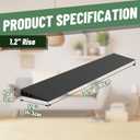 1.2" Rise Threshold Ramps for Doorways, 35.5" Wide Natural Rubber Power Wheelchair Ramp is Adjustable and Cuttable for Doorways, Curb, Sweeper, Power Scooters, 2000 Lbs Load Capacity