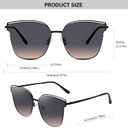 Trendy Cateye Aviator Gradient Sunglasses For Women Men Vintage Metal Sun Glasses