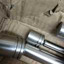Double Curtain Rods 72-144 Inches for Windows, 1 Inch Diameter Adjustable Heavy Duty Drapery Rod with Aluminum Alloy Brackets and Finials, Modern Stylish Dual Curtains Rod, Brushed Nickel