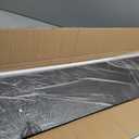 48 Inch Solid Wood Fireplace Mantel Shelf, Matte Black