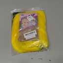 Bob Wigs with Straight Flat Bangs 12" Synthetic Fiber Hair Includ Wig Cap Yellow Wig for All Women Halloween Costume Party Colorful Wigs (Yellow)
