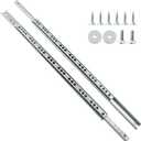 13.5 Inch Drawer Slides, Metal Drawer Slide Small Drawer Rails Ball Bearing Two Way Slide Track Rail Pack of 12 (0.7" Wide)