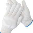 1 Pair Cotton work gloves - White Safety Work Gloves for repair, construction, Industrial, Warehouse, Gardening, BBQ, and other uses, for men and women, L size