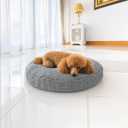 Muddy MatCloud K-9 Bed for Dogs & Cats, Soft & Relaxing Round Dog Bed, Chenille Material, Removable Cover, Washable & Dryer SafeGrey Medium(35'x35')