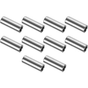 uxcell 10pcs Stainless Steel Spacer 1/4" Bore x 3/8" OD x 1" Length Screw Standoff Bushing Plain Finish Round Metal Spacer for 1/4 Screws Bolts and Rods