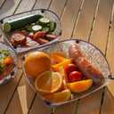 Collapsible Bowl Set of 12 Pieces, Portable Food Grade Camping Plates Tableware, Plastic Folding Bowls For Outdoor Family Travel Picnic(6.8 * 6.8 * 1.5in)