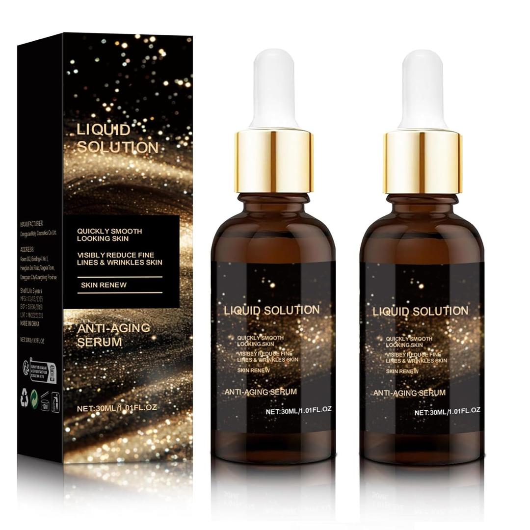 Olavita Liquid Solution Anti Aging Serum  Face Serum,Intensely firms skin,Smooths Fine Lines and Hydrates, For Women with Mature and Daily Skincare (2pcs)