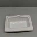 1 Pcs White Vintage Recessed Ceramic Soap Dish for Shower Wall, Space-Saving, Retro Ceramic Soap Holder, Self-draining Built-in Holder for Bathroom & Laundry Keep Dish Dry (Recessed)