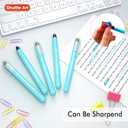 Shuttle Art 5 Pack Blue Gel Highlighters,Bible Highlighters,No Bleed Through, Bible Journaling Supplies,Great for Journaling, Highlighting and Studying