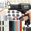 Upgraded 220W Plastic Welder, 2 in 1 Plastic Welding Repair Welder Kit 1000PCS Hot Stapler Soldering Gun with 100PCS Plastics Welding Rods Car Bumper Repair Kit for Most Plastics(Black)