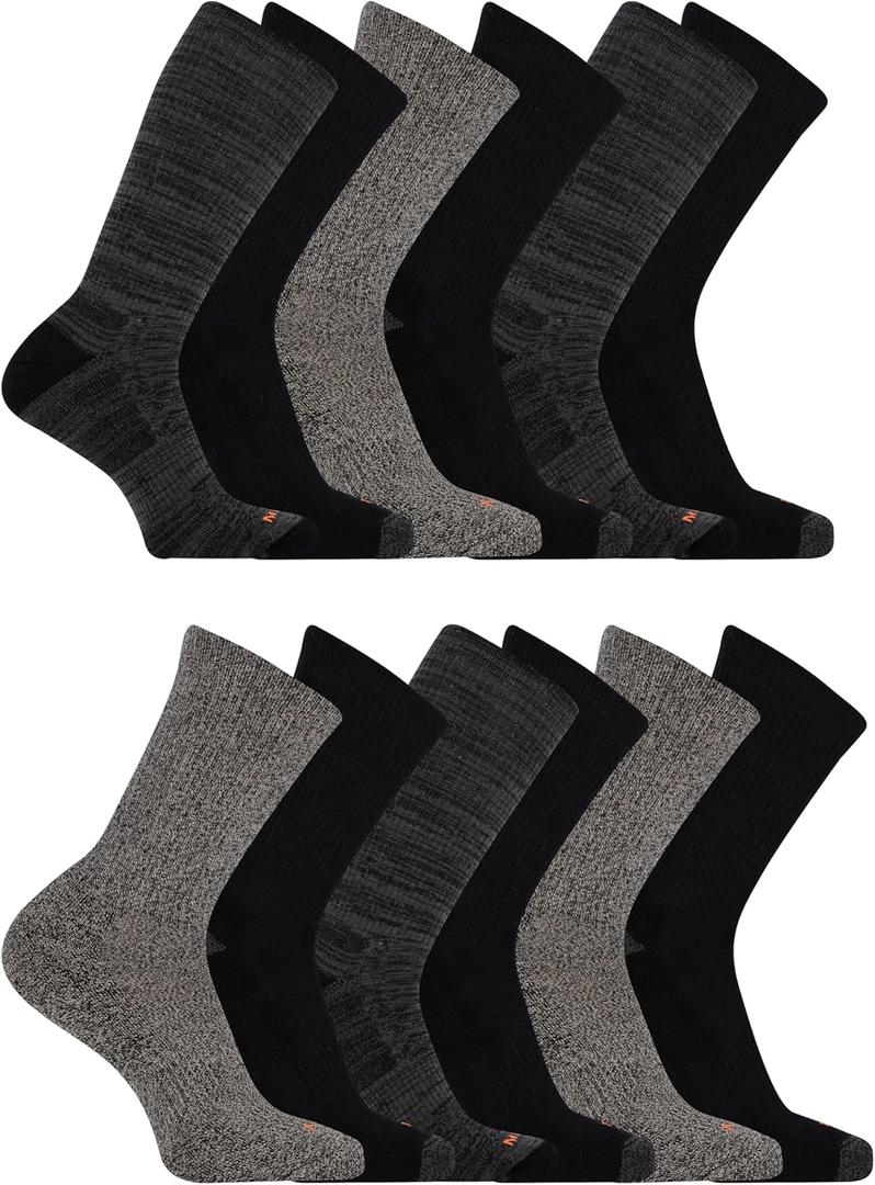 Merrell Unisex Adult Cushioned Midweight Ankle Socks -  12 Pairs - Moisture Wicking (Small-Medium)