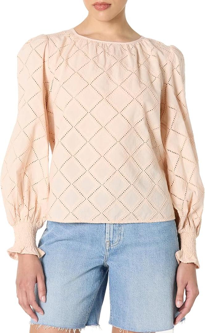 The Drop Women's Ariel Eyelet Popover, M