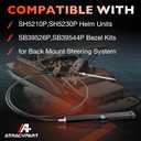 Steering Cable–SSC13417 Rack & Pinion Mechanical, 17ft Back Mount Single Cable, Compatible with Seastar/Teleflex SH5210P,SH5230P,SH91610P,SH91630P Helm Units & SB39526P, SB39544P (NFB) Bezel Kits