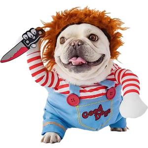 Pet Halloween Costume, Dog Funny Costume Halloween Cosplay Outfits Cute Clothes Adjustable Party Dress Up Apparel Accessories for Small Medium Large Dogs (Large)