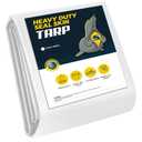 Large Waterproof Tarp - Heavy Duty 10 Mil Thick Poly Tarpaulin Ideal for Canopy Tents, Boats, RV or Pool Covers - Multipurpose Protective Tarps with Grommets for Indoor and Outdoor Use | 20' x 40'