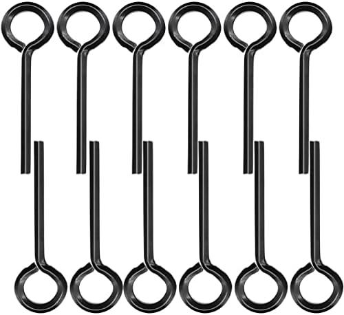 Seamaka 12PCS 5/32” Standard Hex Dogging Key with Full Loop（Black）,Metal Wrench Door Key for Push Bar Panic Exit Devices