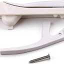 82DL0100 Left Hinge White Casement Hardware with Lock Lever Compatible with Architect, Designer, Lifestyle, Proline, 450 Series Windows from 2000 to Current, Only Fits for Casement Window