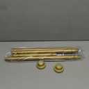 Samstar Gold Shower Curtain Rod,32-83 Inches(2.6-6.9ft),Adjustable Spring Tension Rod No Drilling,with 2 Free Anti-Slip Holder,for Bathroom Window Living Room,Gold