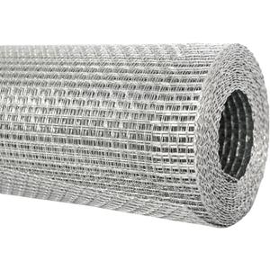 Galvanized Hardware Cloth 1/8 Inch Wire Mesh Roll Ideal for Garden Fencing, Chicken Coops, DIY Projects, and Beekeeping (16in x 10ft)