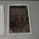 Marble Bathroom Vanity Tray, Natural Luxury Vanity Home Kitchen Bathroom Table Tray, Stone Decorative Countertop Dresser Trays for Key Coffee Perfume Jewelry Makeup (Dark Brown, 12"x 8" x1.2")