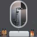 WISSMIELS Oval LED Bathroom Mirror 28"x48" LED Mirror with Frameless Dimmable Brightness, Anti-Fog, Lighted-Bathroom-Mirror with Front Light and Backlit, Modern Wall Mounted Lighted Mirror