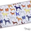DOGNESS Rechargeable Pet Shock Mat, 59"x15" Safe Cat Scat Repellent Mat Electronic Training Pads Keep Dogs and Cats Off Couch, Bed, Indoor Cat Deterrent Mats (Dog Cartoon)