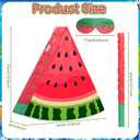Aoriher Small Watermelon Piñata with Blindfold Bat Fruit Piñata Summer Decorations for Birthday Party Summer Theme Party Game Supplies, 12.6 x 13 x 3