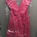 Adrianna Papell Women's Ruffle Short Dress, Magenta