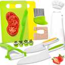 Montessori Kitchen Toys for Toddlers-Kids Knife Set for Real Cooking 15 Pieces Children Safe Knives Cooking Cutting Sets for Kids Toddler Toys Stocking Stuffers Gifts for Kids