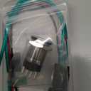 UL Listed 15Amp 16mm Latching Push Button Switch White 12V-24V DC IP67 Waterproof SPST with LED Angel Eye Light 304-Stainless Steel On and Off Switch with Wire Socket 5/8"