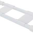 Camco RV Cupboard Double Bar | Adjustable Spring-Loaded Tension Bars Compress and Extend in Size from 10 to 17-inches | White (44093)