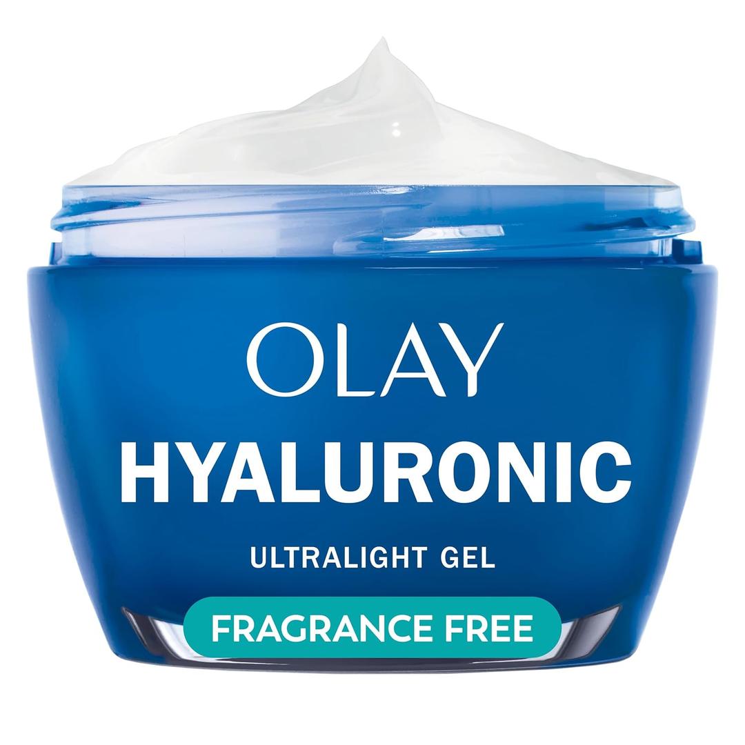 Olay Hyaluronic Acid Face Moisturizer, Instant Hydration for Women, Fragrance-Free - Dry Skin Solution, Glowing, Smoothing, Plumping, Renewing - Niacinamide, Amino Peptides 1.7 Oz