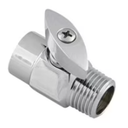 Showerhead Shut Off Valve with Stainless Handle, 304 Stainless Steel Mini Ball Valve(1/2" Female X Male) NPT Thread, Water Flow Control Valve Regulator Chrome, Shower Head Flow Control Valve