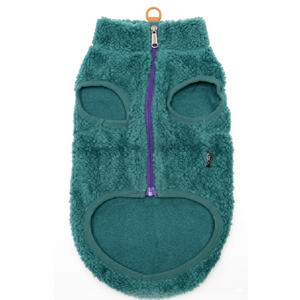 Urnat Small Dog Plush Fleece Coat, Soft Warm Cozy Winter Sweater Jacket Vest Clothes for Puppy Chihuahua Poodle Yorkie Pomeranian (Green, L)