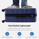 OLIXIS 28 Inch Luggage, Hardside Checked Suitcase with Spinner Wheels, Lightweight ABS Hard Shell Travel Luggage, TSA Approved Lock, Expandable Large Suitcase for Business & TravelBlue